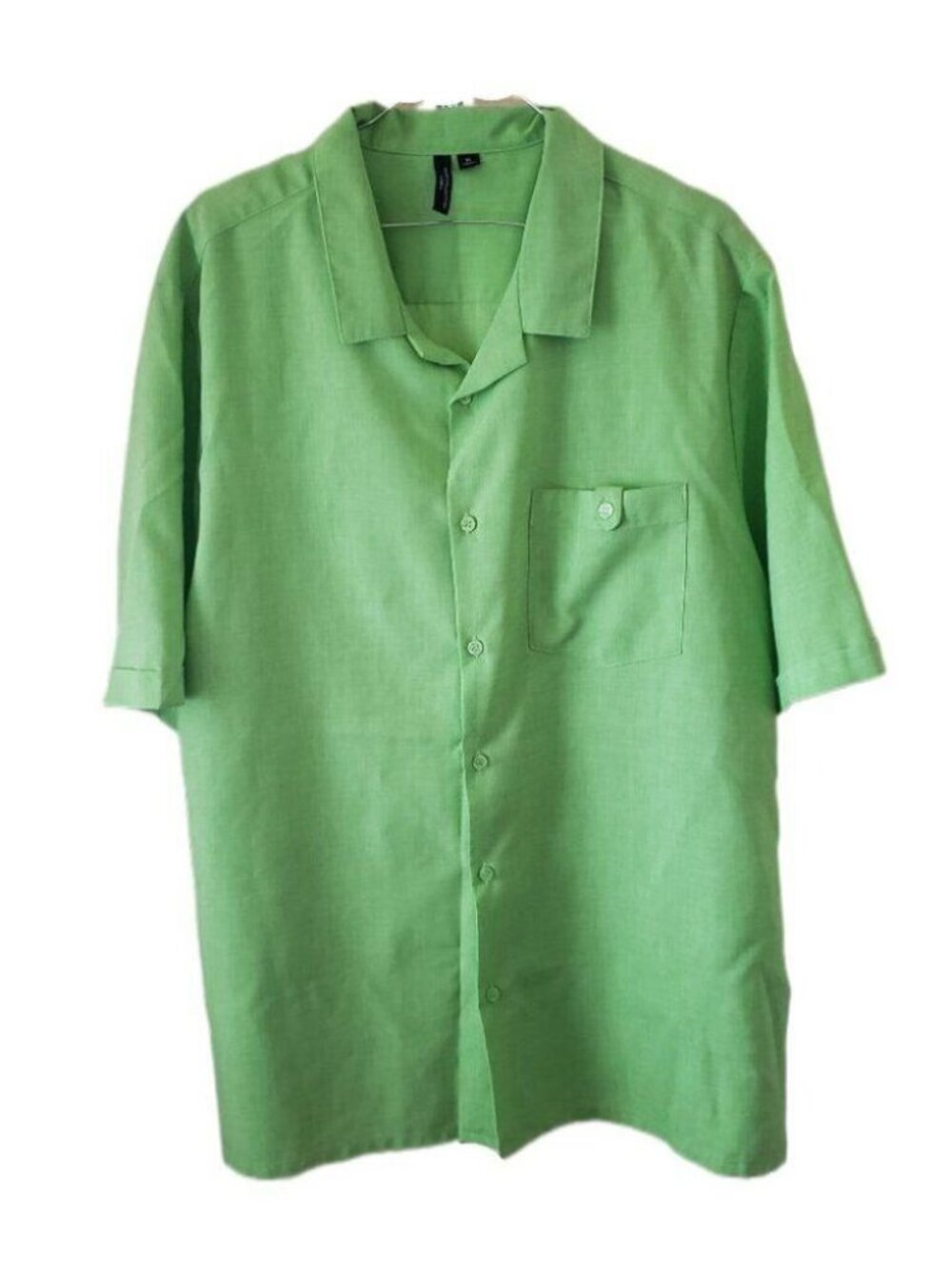 Design Collective by Cintas Men's Green Short Sleeve Button Front Shirt w/Pocket